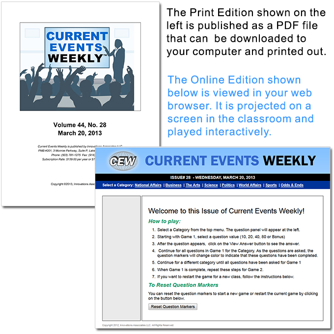 science current event template